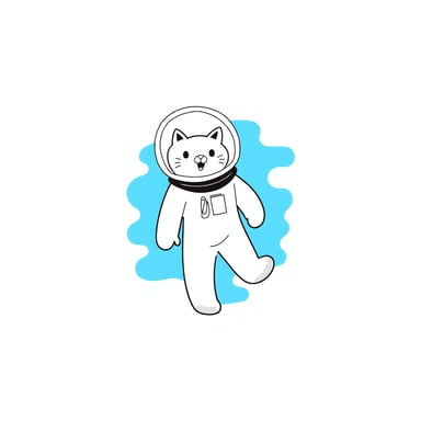 a cat astronaut