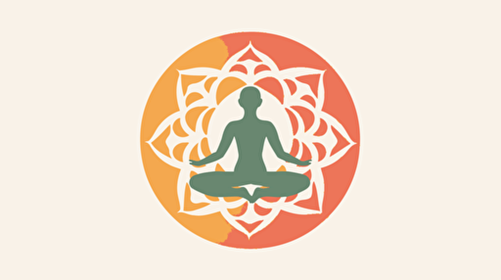 yoga logo, flat image, vector