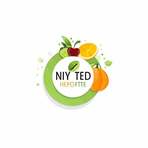 Simple vector logo with healthy food, diet company, solid white background. –no text