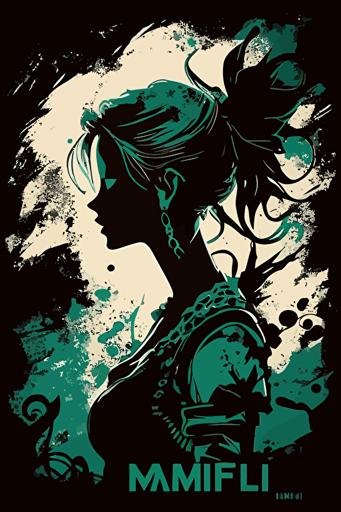 nami silhouette vector