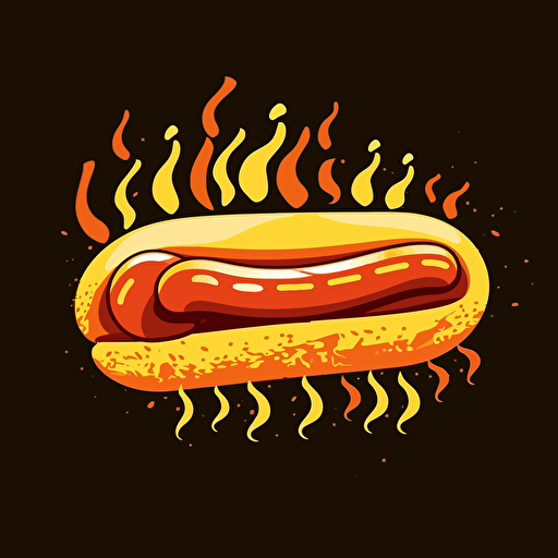 hot dog, illustration, vector, sign