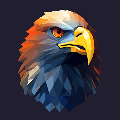 simple logo design of Eagle billard club, flat 2d, vector, company logo, low poly