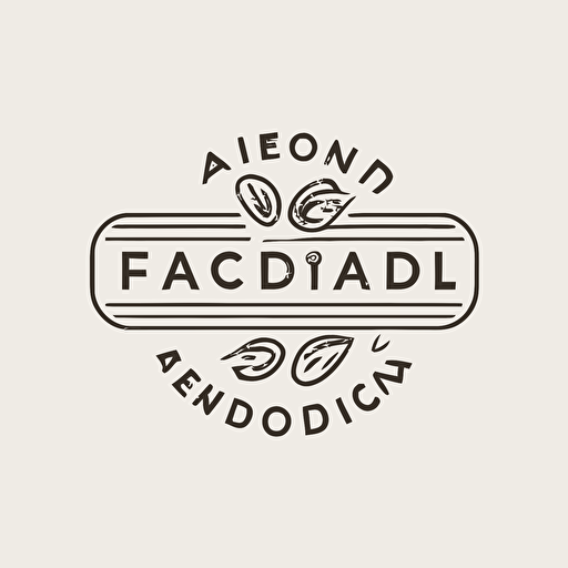brand identification symbol for a food company, minimal, vector on white background