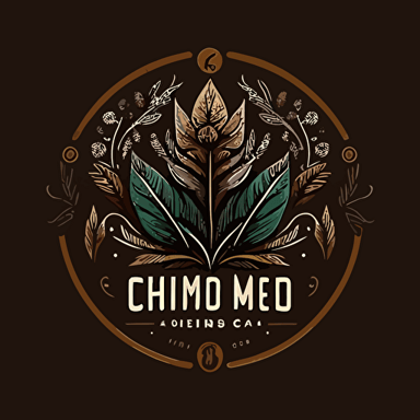 Design a logo for an online CBD store that captures the essence of nature and tranquility. The logo should feature a modern and clean design, incorporating natural elements such as leaves or flowers to reflect the natural ingredients used in CBD products with Image of a techno shaman. The color palette should include calming and soothing hues, such as green, blue, or purple. Include CBD-related imagery, such as a hemp plant or CBD oil dropper, to make it clear what the store specializes in. The logo should convey a sense of professionalism and trustworthiness while also appealing to customers seeking natural remedies,vector.