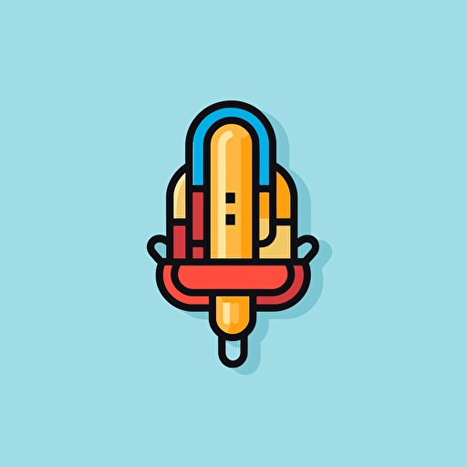 flat vector logo of office clippy