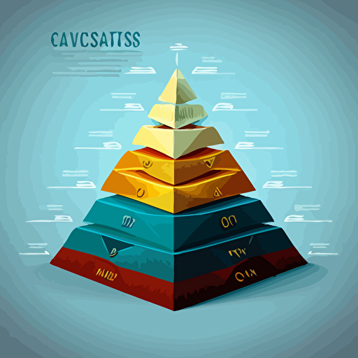 success pyramid, vector illustration