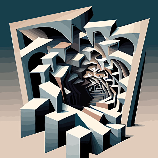 vector illustration of an escher design