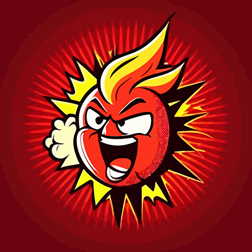 vector logo fireball cartoon