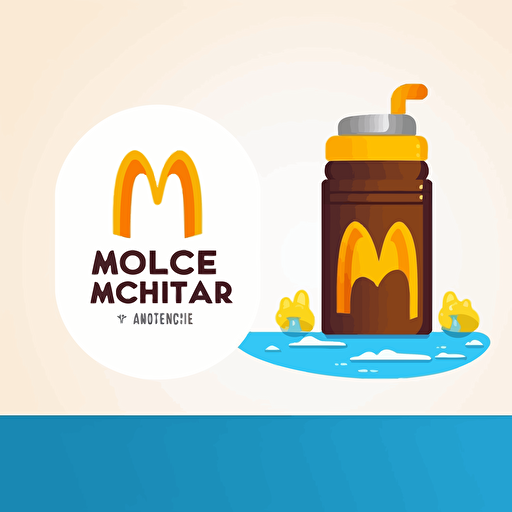simple logo design of WATER PURIFICATION, flat 2d, vector, sport, company logo, mcdonald's sign style