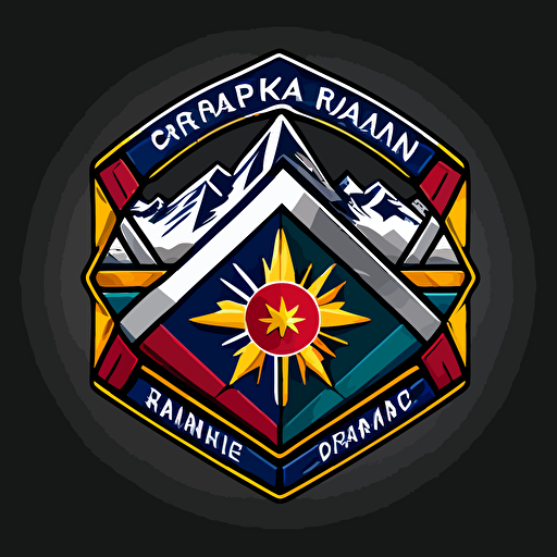 a vector logo design for a community paramedic program. The design should include the star of life, the Colorado flag, pikes peak mountain, and Colorado Springs skyline
