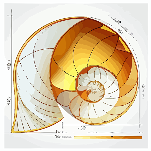 golden ratio, vector, white background