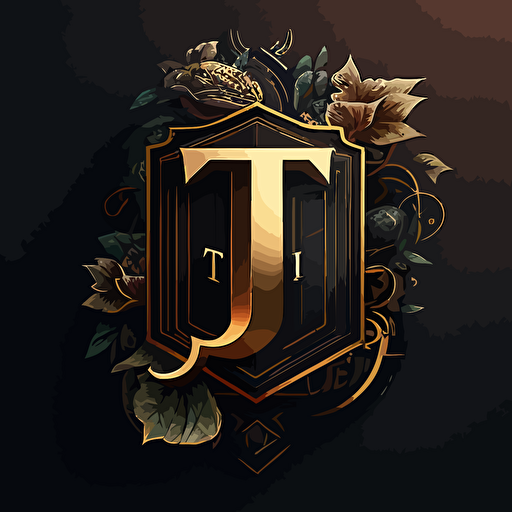 vector logo using the letters TTJ with a high-end look