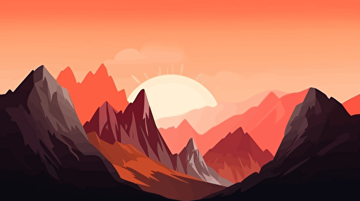 craggy mountain landscape, vector illustration style,