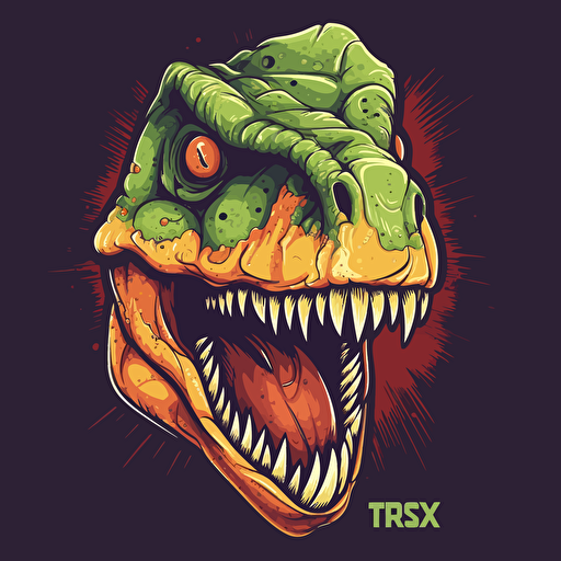 viscious Trex logo , vector art, no text