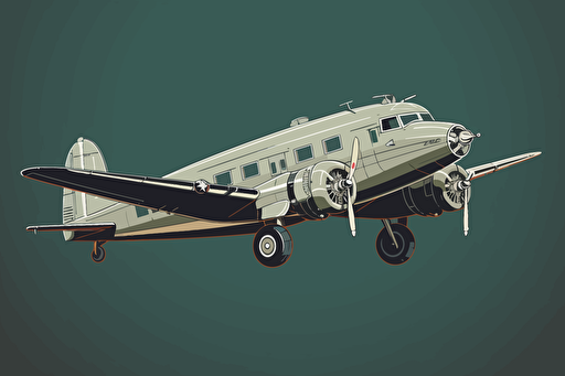 lockheed 10 electra vector minimalistic style , vectorart,