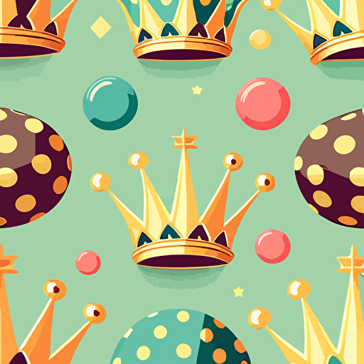 create a vector seamless pattern of a crown