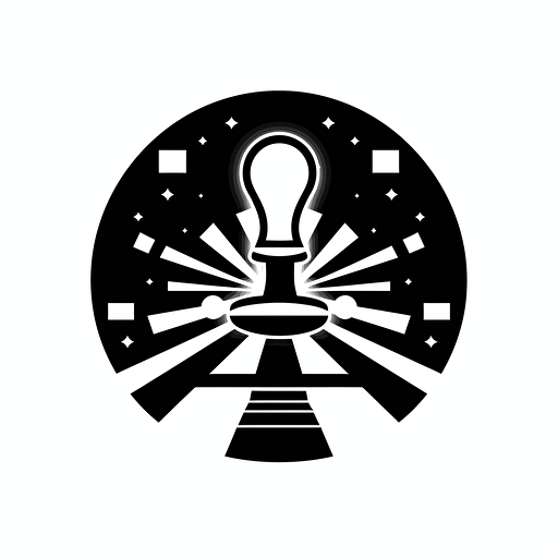 Event icon, black on white background, vector