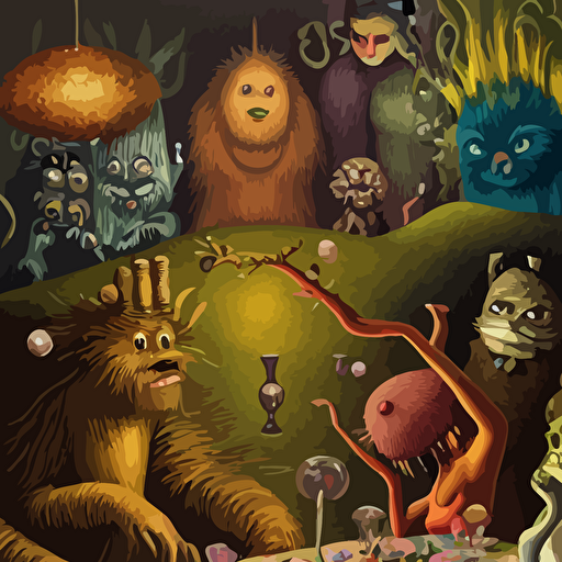 hyper detailed 3d render oil painting decadent fairy dinner party wild things jacek yerka mariusz lewandowski houdini algorithmic generative render abstract brush strokes masterpiece edward hopper james gilleard zdzislaw beksinski mark ryden wolfgang lettl hints yayoi kasuma octane render 8k