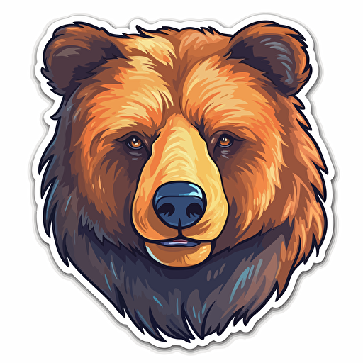 vector bear sticker
