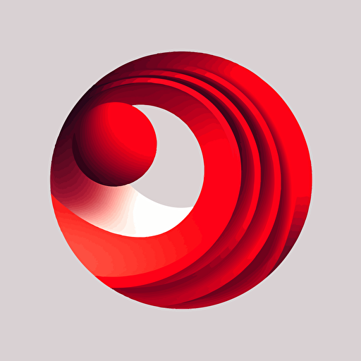 letters EOS, minimal, vector, red color, whit background