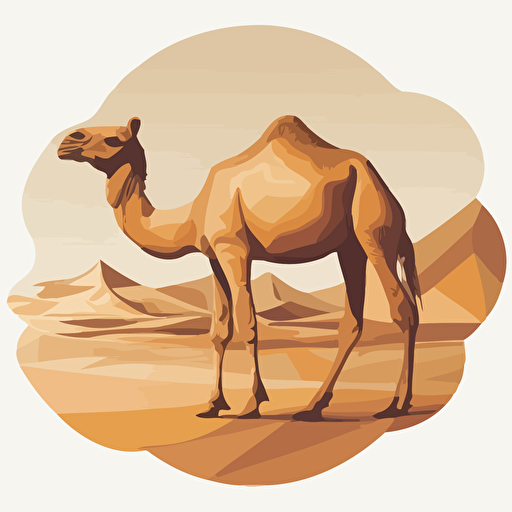 camel with no background, clean vector art