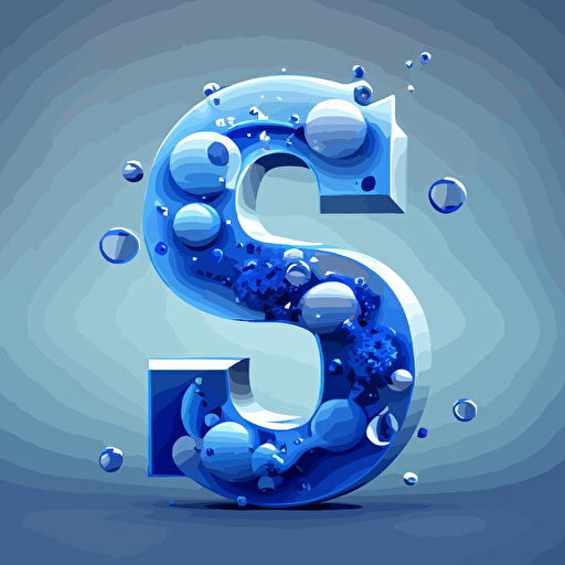 a simple illustration in vectors of the letter B using blue colors and financial aspects similar to de F of Facebook