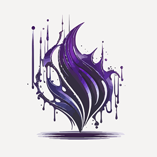 logo, simple, abstruct, vector, high quality, purple, water