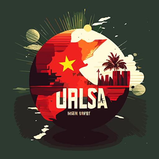 vector illustration of the globse with the Vietnam in the spotlight