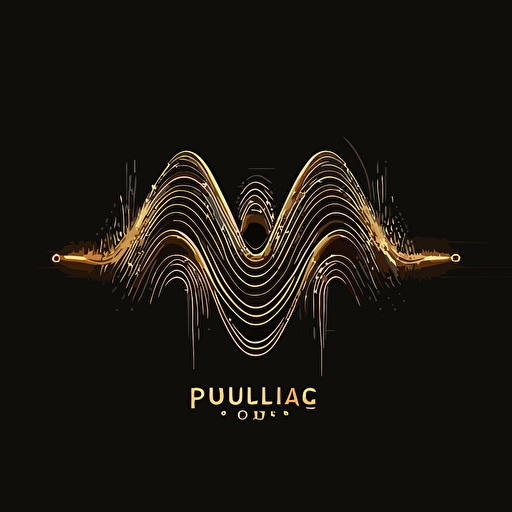 Pulse wave logo vector creative sound waves logo concept design template