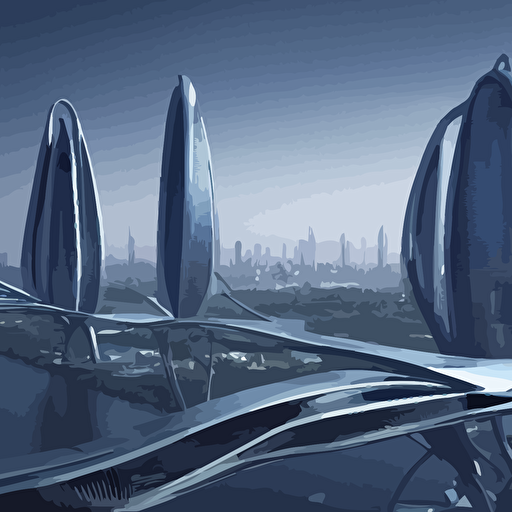 futuristic sci fi city style santiago calatrava utopia skyscrapers flying cars science fiction fantasy movies fantastic perspective view 3d rendering futuristic exterior fluid curves strong lines rich vibrant detailed texture design architecture bright natural ambient light archviz octane render realistic photography artstation metallic reflections 14 mm wide lens