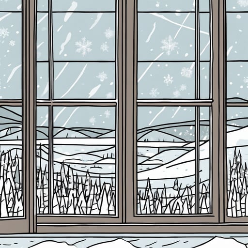 Frost on a winter window pane