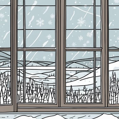 Frost on a winter window pane