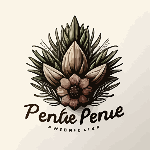 Petalpine Logo, White background, ecommerce brand, High quality, Ultra detailed, Vectoral