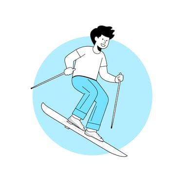 a man skiing 