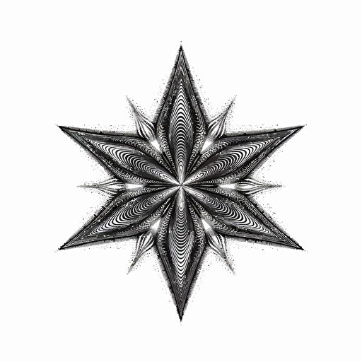 vector continious line star