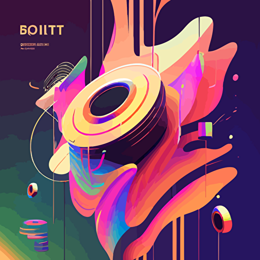 spotify artwork, lofi song, vector, abstract