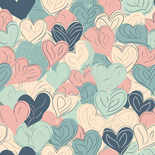 vector hearts , pastel color