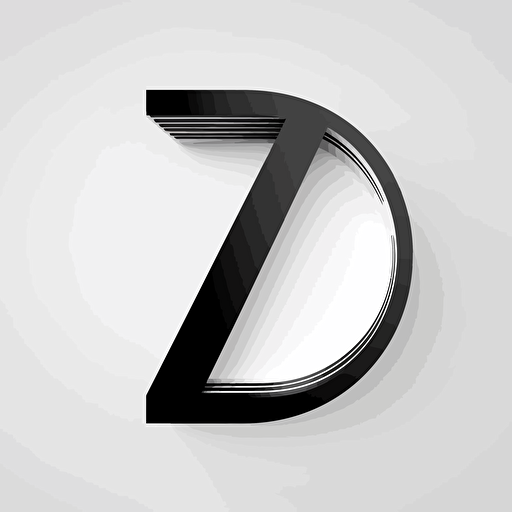 letter z, black on white, vector, illustrator, ar 1:1
