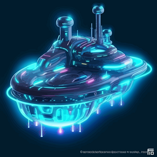 teletransport vector with futuristic base and lights