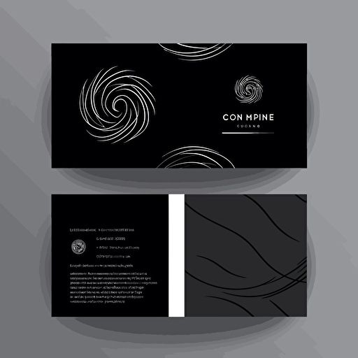 a simple, flat vector art logo for a business card company, pure black backgorund
