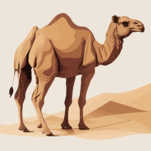 camel with no background, clean vector art