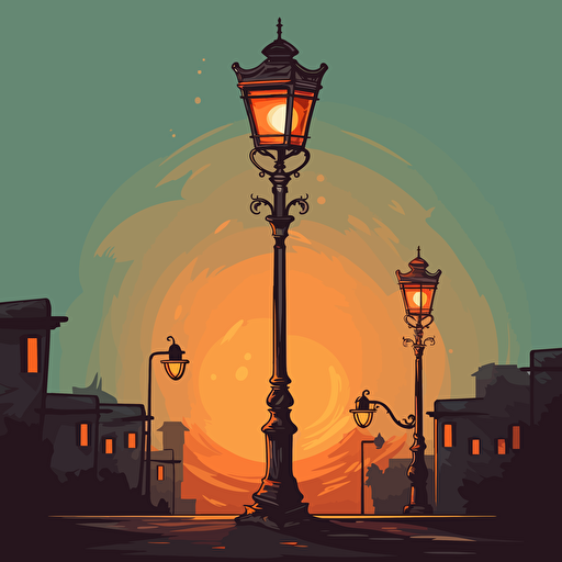 2d vector streetlamp
