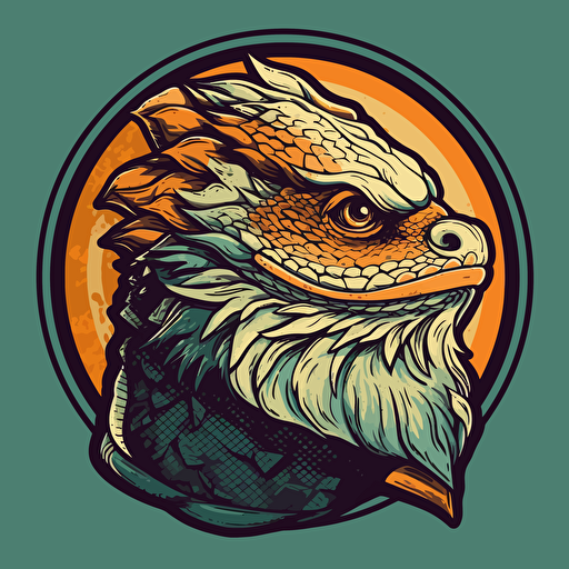 make a logo for a company that sells bearded dragons, vector art