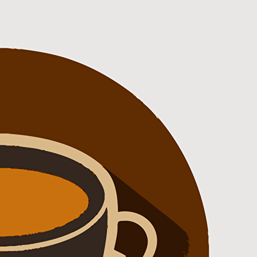 2d vector simple coffee cup icon