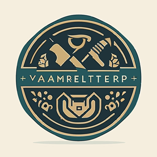carpenter tools emblem logo, Tom Whalen, flat, whimsical, Minimal, Contour, Vector, White Background, Detailed ar 1:1