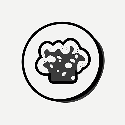 mineral wool, icon, simple, logo technique, comic vector illustration style, flat design, minimalist icon, flat, adobe illustrator, black and white, white background