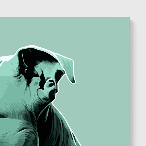 minimal vector pit bull minimal colors mint