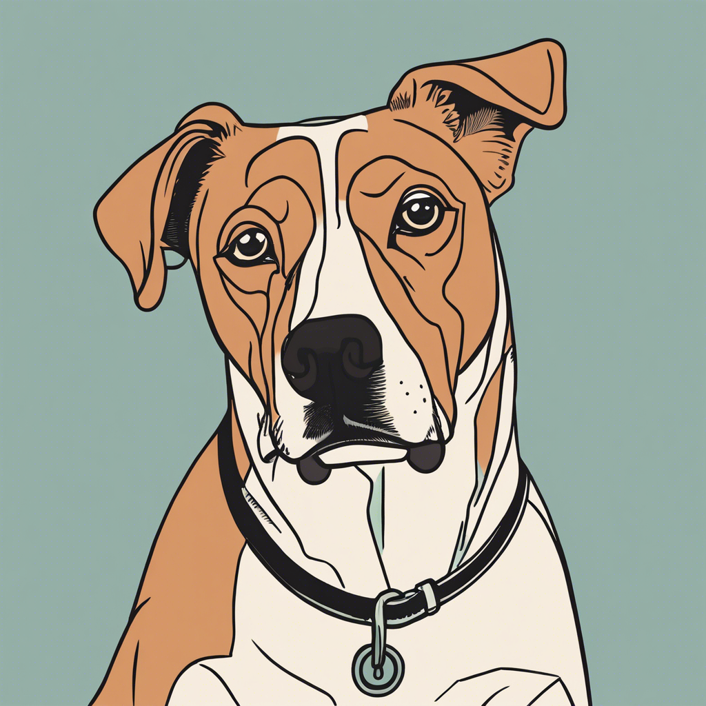 a dog, illustration in the style of Matt Blease, illustration, flat, simple, vector