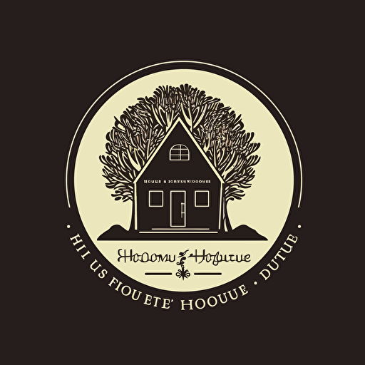 vector logo for a custom designer house business