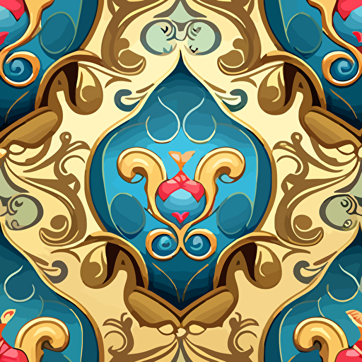 tileable wallpaper, repeating seamless texture, pattern, disney-style, vector